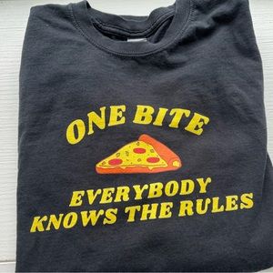 Black Long Sleeve One Bite Everybody Knows the Rules Tee